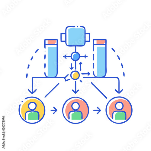 distribution pipeline icon, distribution pipeline vector illustration-simple illustration of distribution pipeline, perfect for distribution pipeline logos and icons