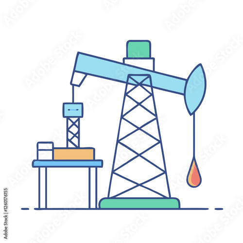 drilling rig icon, drilling rig vector illustration-simple illustration of drilling rig, perfect for drilling rig logos and icons