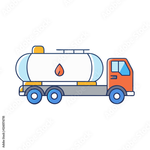 fuel tanker truck icon, fuel tanker truck vector illustration-simple illustration of fuel tanker truck, perfect for fuel tanker truck logos and icons
