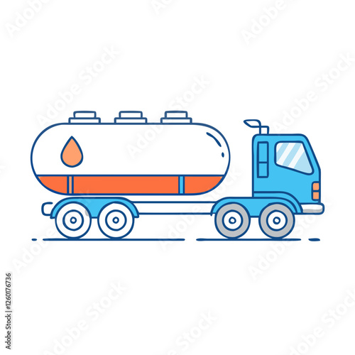 fuel tanker truck icon, fuel tanker truck vector illustration-simple illustration of fuel tanker truck, perfect for fuel tanker truck logos and icons