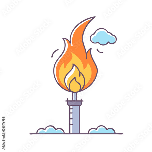 gas flare icon, gas flare vector illustration-simple illustration of gas flare, perfect for gas flare logos and icons