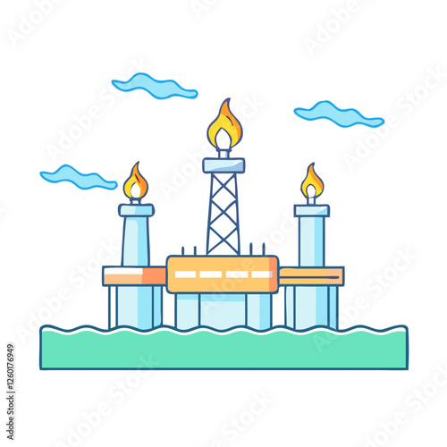gas field icon, gas field vector illustration-simple illustration of gas field, perfect for gas field logos and icons