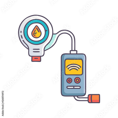 gas leak detector icon, gas leak detector vector illustration-simple illustration of gas leak detector, perfect for gas leak detector logos and icons