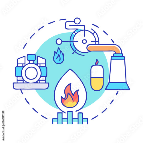 gas production icon, gas production vector illustration-simple illustration of gas production, perfect for gas production logos and icons
