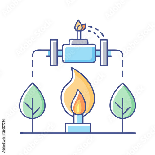 natural gas icon, natural gas vector illustration-simple illustration of natural gas, perfect for natural gas logos and icons
