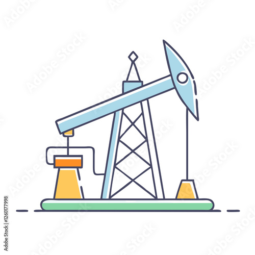oil derrick icon, oil derrick vector illustration-simple illustration of oil derrick, perfect for oil derrick logos and icons