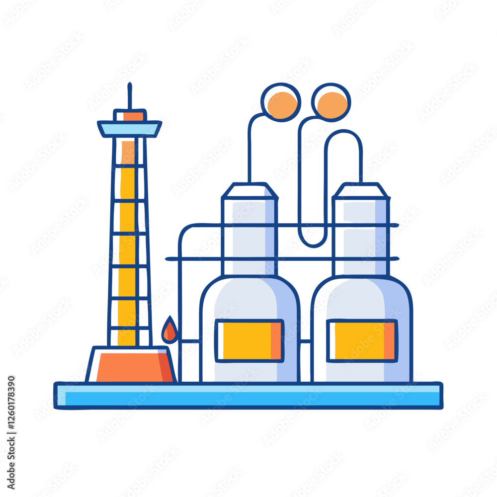 oil refinery stack icon, oil refinery stack vector illustration-simple illustration of oil refinery stack, perfect for oil refinery stack logos and icons oil refinery stack icon, oil refinery stack vector illustration-simple illustration of oil refinery stack, perfect for oil refinery stack logos and icons