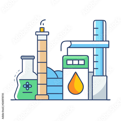 petrochemical icon, petrochemical vector illustration-simple illustration of petrochemical, perfect for petrochemical logos and icons