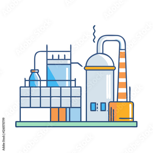 petrochemical plant icon, petrochemical plant vector illustration-simple illustration of petrochemical plant, perfect for petrochemical plant logos and icons