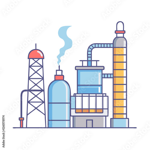 refinery icon, refinery vector illustration-simple illustration of refinery, perfect for refinery logos and icons