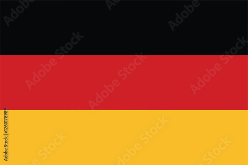 Official Flag of Germany, displaying black, red, and gold colors.