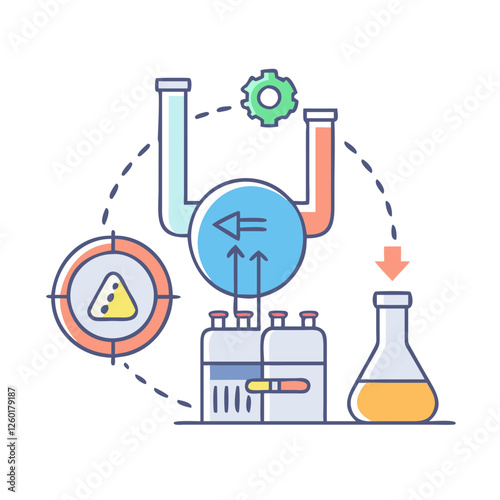 refining process icon, refining process vector illustration-simple illustration of refining process, perfect for refining process logos and icons