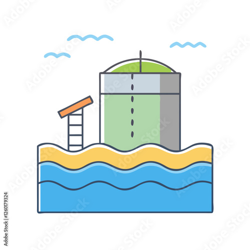 reservoir icon, reservoir vector illustration-simple illustration of reservoir, perfect for reservoir logos and icons