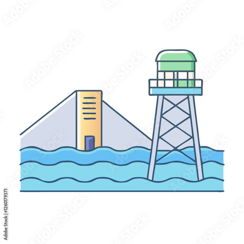 reservoir icon, reservoir vector illustration-simple illustration of reservoir, perfect for reservoir logos and icons