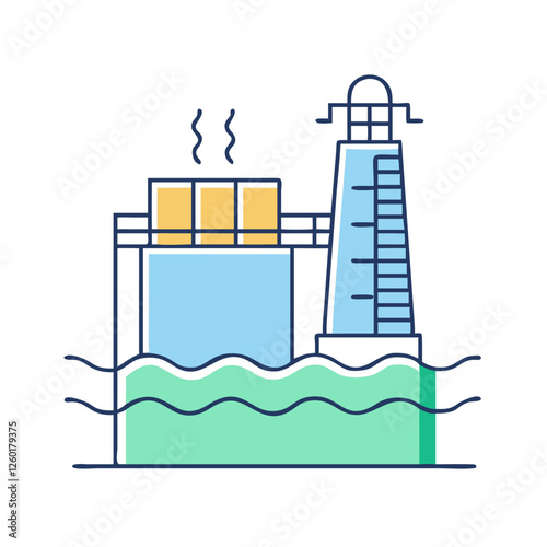 reservoir icon, reservoir vector illustration-simple illustration of reservoir, perfect for reservoir logos and icons