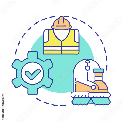 safety gear icon, safety gear vector illustration-simple illustration of safety gear, perfect for safety gear logos and icons