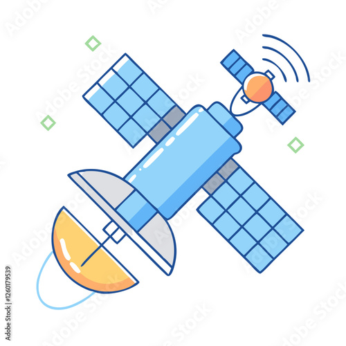satellite imaging icon, satellite imaging vector illustration-simple illustration of satellite imaging, perfect for satellite imaging logos and icons