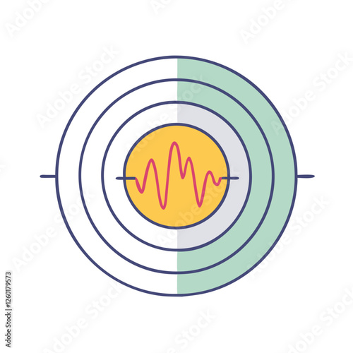 seismic waves icon, seismic waves vector illustration-simple illustration of seismic waves, perfect for seismic waves logos and icons