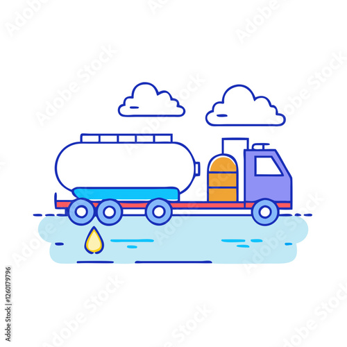 tanker loading icon, tanker loading vector illustration-simple illustration of tanker loading, perfect for tanker loading logos and icons