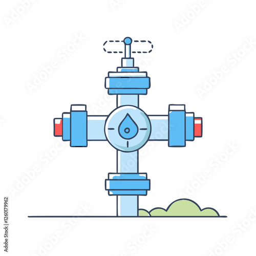 wellhead icon, wellhead vector illustration-simple illustration of wellhead, perfect for wellhead logos and icons