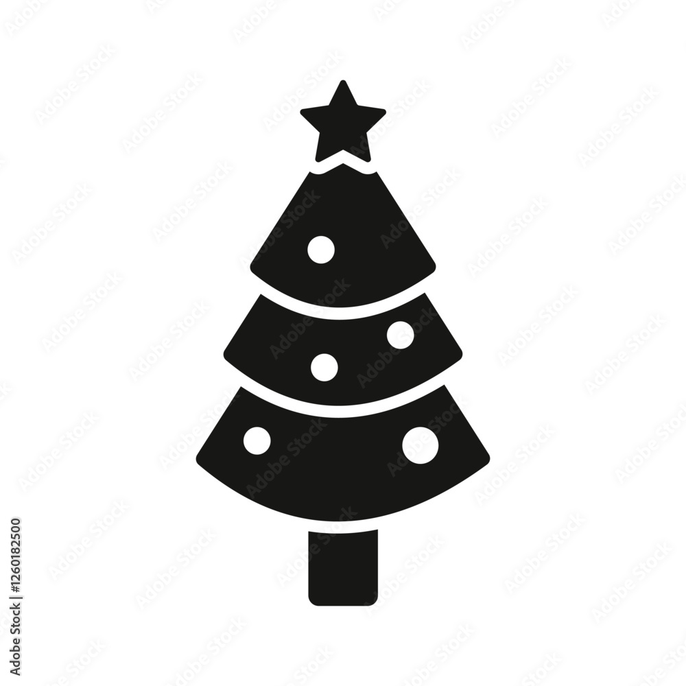 Check this beautiful xmas tree icon in trendy style, ready to use