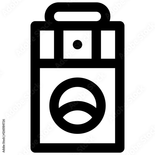 Laundry service. Editable stroke vector icon.