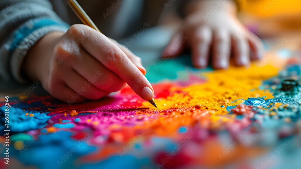 Creating colorful art passionately during Parents' Saturday in the spring. Creating colorful art passionately during Parents' Saturday in the spring.