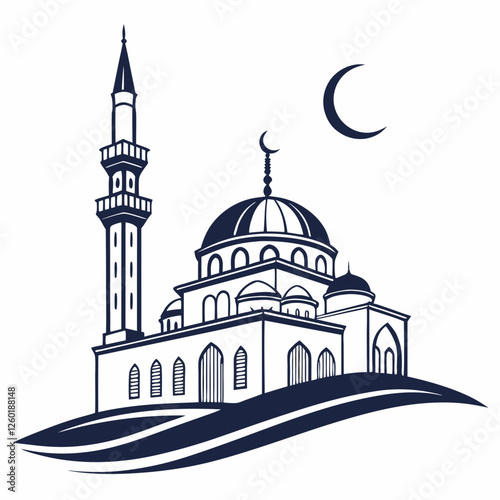 vector illustration of mosque