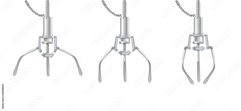Gripper arm. Slot machine elevator machine for getting toys and prizes. Mechanical gripper tentacles. Vector Gripper arm. Slot machine elevator machine for getting toys and prizes. Mechanical gripper tentacles. Vector