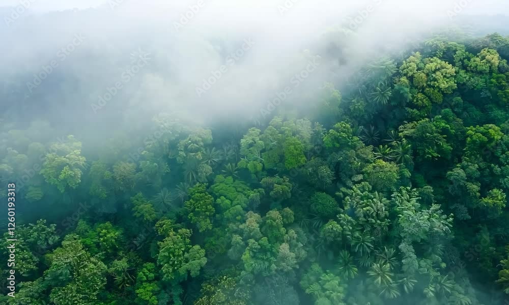 Breath-taking Aerial Photograph of the Jungle. Atmospheric Wilderness Breath-taking Aerial Photograph of the Jungle. Atmospheric Wilderness
