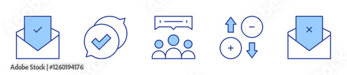 bad review, feedback, good review, customer satisfaction. Feedback Icon vector illustration. Line Duotone style. Editable stroke