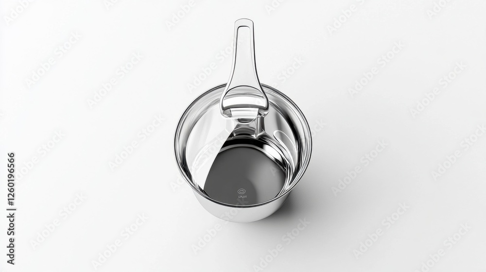 Shiny Metal Funnel on White Background for Kitchen and Cooking Preparation Shiny Metal Funnel on White Background for Kitchen and Cooking Preparation