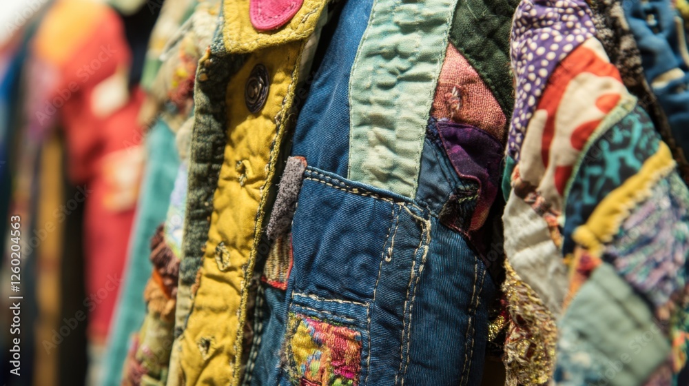 Obraz premium Upcycling fashion encourages creative reuse of old clothing.