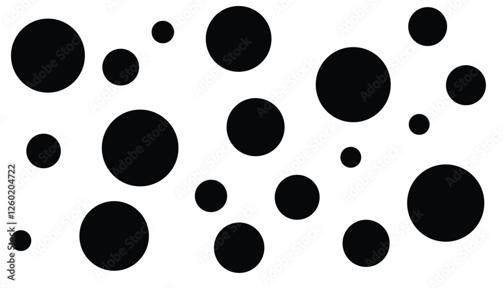Black circles of different sizes on a white background. round and circles. abstract background with black circles. background with circles Black circles of different sizes on a white background. round and circles. abstract background with black circles. background with circles