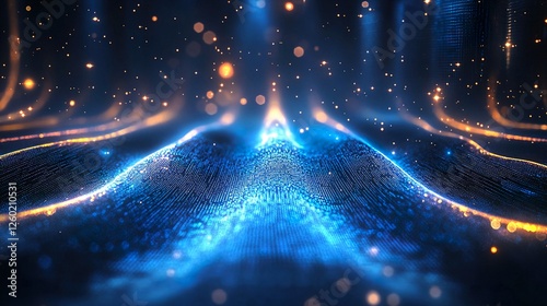 Technology particle colorful background