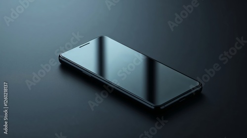 Sleek Modern Smartphone on Dark Solid Background
