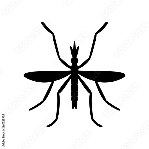 mosquito silhouette icon. mosquito image isolated on white background.