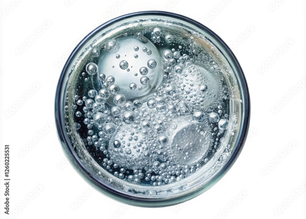 Bubbling Sparkling Water in Glass isolated on white background-A close-up of sparkling water with bubbles in a clear glass, showcasing the effervescence against a white background. Bubbling Sparkling Water in Glass isolated on white background-A close-up of sparkling water with bubbles in a clear glass, showcasing the effervescence against a white background.