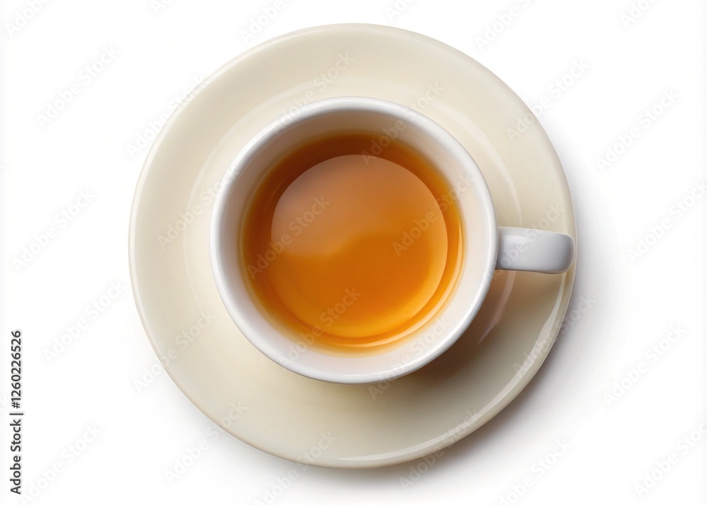 Top View of Light Tea in White Cup isolated on white background-tea; light tea; beverage; hot drink; cup; white cup; drink; tea cup; soothing; herbal tea; refreshment; relaxation; comfort; morning; ca Top View of Light Tea in White Cup isolated on white background-tea; light tea; beverage; hot drink; cup; white cup; drink; tea cup; soothing; herbal tea; refreshment; relaxation; comfort; morning; ca