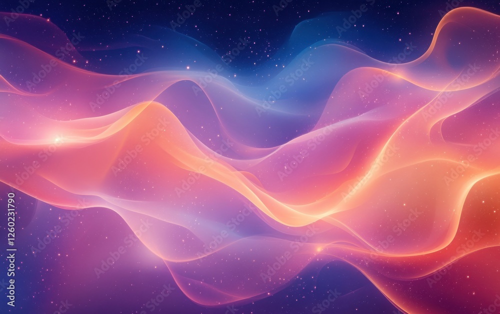 Fototapeta premium Abstract celestial glow patterns background with celestial glow patterns and luminous color effects. Emphasizing space elegance and radiant design, ideal for artistic and space-themed visuals.