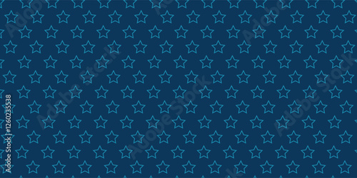 Star pattern on blue gradient background template. America 4th of July Memorial or Independence day theme wallpaper.eps10