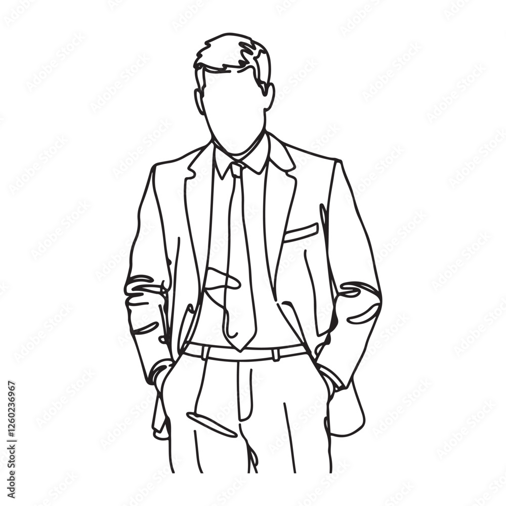 Businessman Silhouette - CEO Figure Vector - Man in Suit Doodle - Entrepreneur Illustration - Business Line Art
Businessman Silhouette - CEO Figure Vector - Man in Suit Doodle - Entrepreneur Illustration - Business Line Art