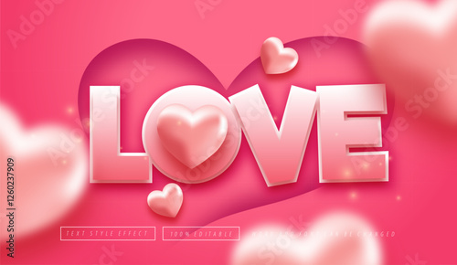 Love text style effect editable 
