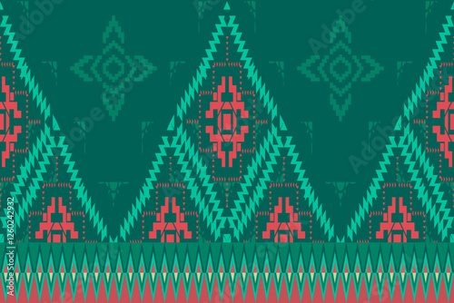 Fabric pattern native american design geometric pattern navajo , boho , american indian style pattern seamless vector for fabric patterns, curtains or home decorations.