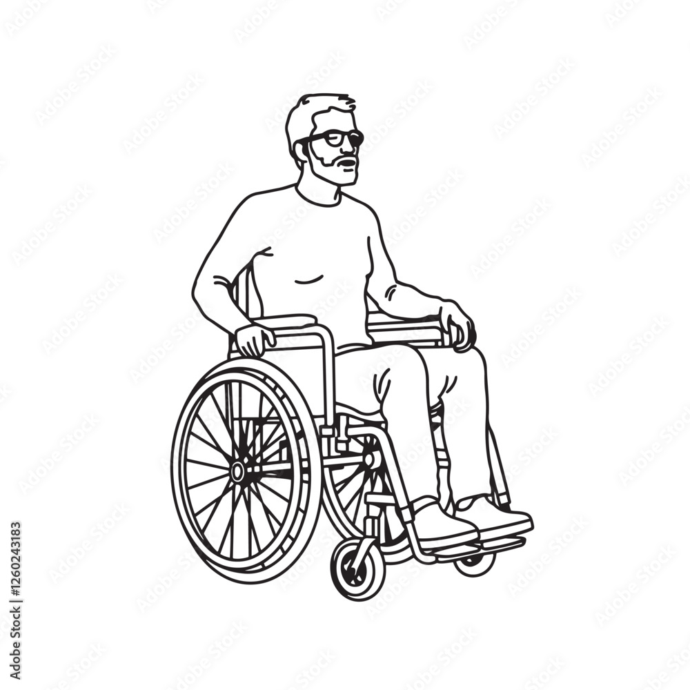 Man in Wheelchair Silhouette - Digital Line Art of a Wheelchair User - Wheelchair Man Vector - Wheelchair Man Doodle - Wheelchair Illustration - Man in Wheelchair Line Art
Man in Wheelchair Silhouette - Digital Line Art of a Wheelchair User - Wheelchair Man Vector - Wheelchair Man Doodle - Wheelchair Illustration - Man in Wheelchair Line Art