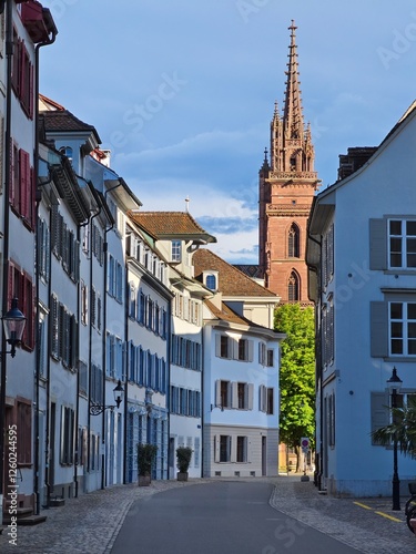 street in the old town of basel, Switzerland photo