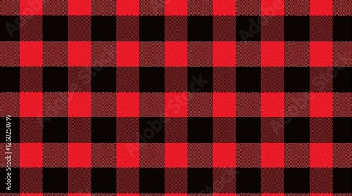 red and black buffalo plaid: a classic woven pattern with a rustic and warm feel, perfect for traditional designs