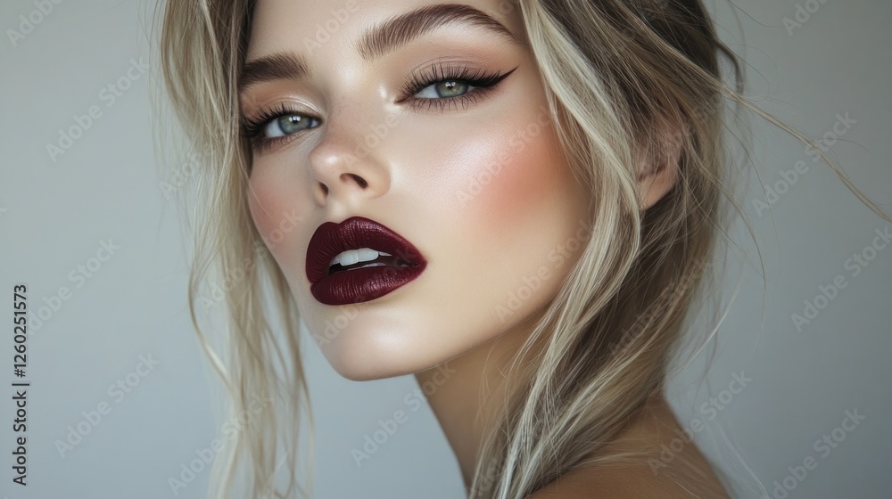 Stunning Portrait of a Woman with Bold Makeup Stunning Portrait of a Woman with Bold Makeup