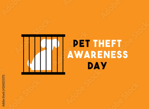 Pet Theft Awareness Day. February. Flat design vector.