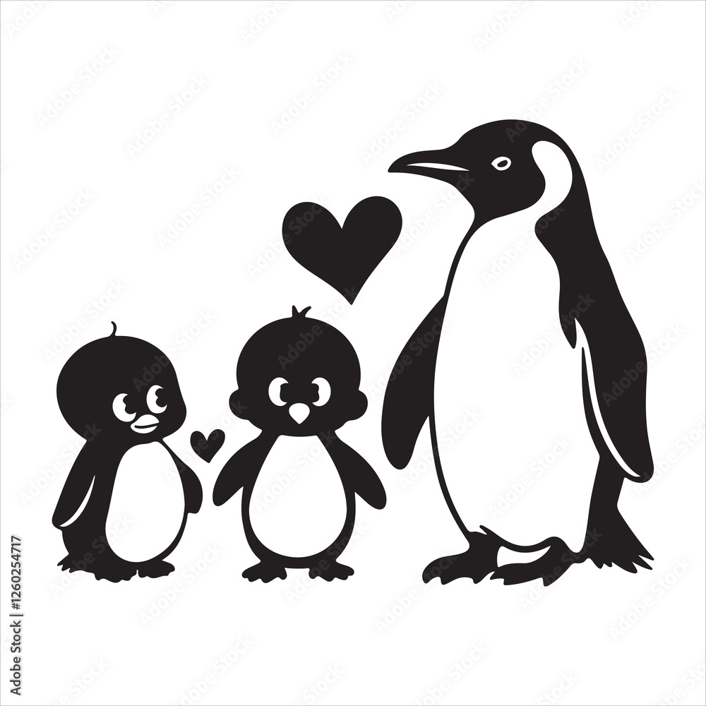 Obraz premium two penguins on a white background